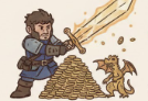 adventurer with hoard