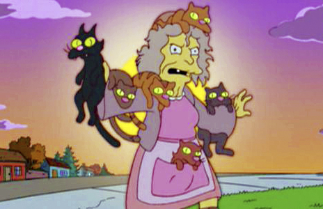 Simpsons crazy cat lady