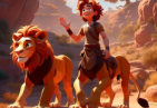 liontaur and lion