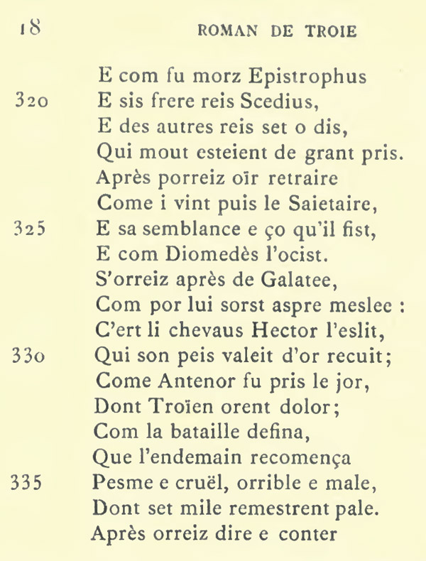 sagittary excerpt from Roman de Troie, by Beno�t de Sainte-Maure