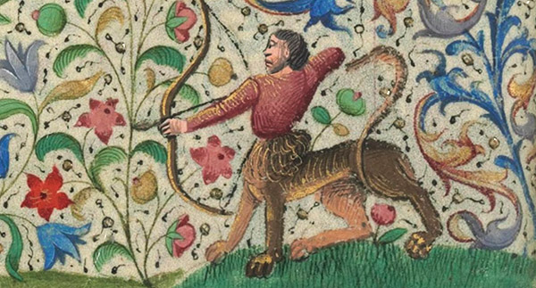 medieval French lion centaur